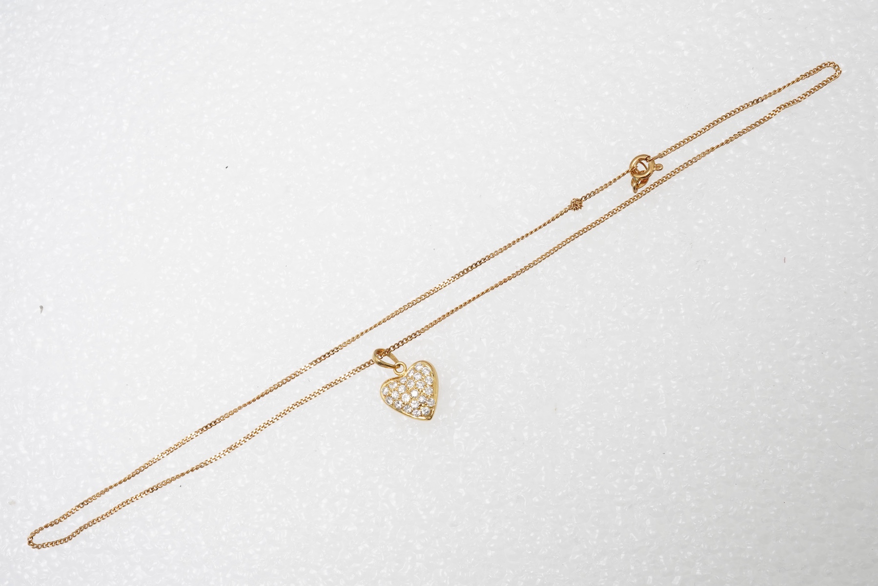 A diamond heart pendant